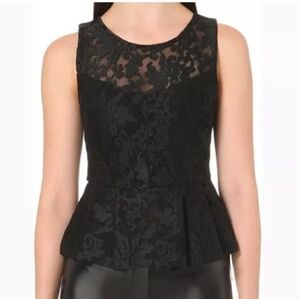 Maje Lace Peplum Blouse Size 1